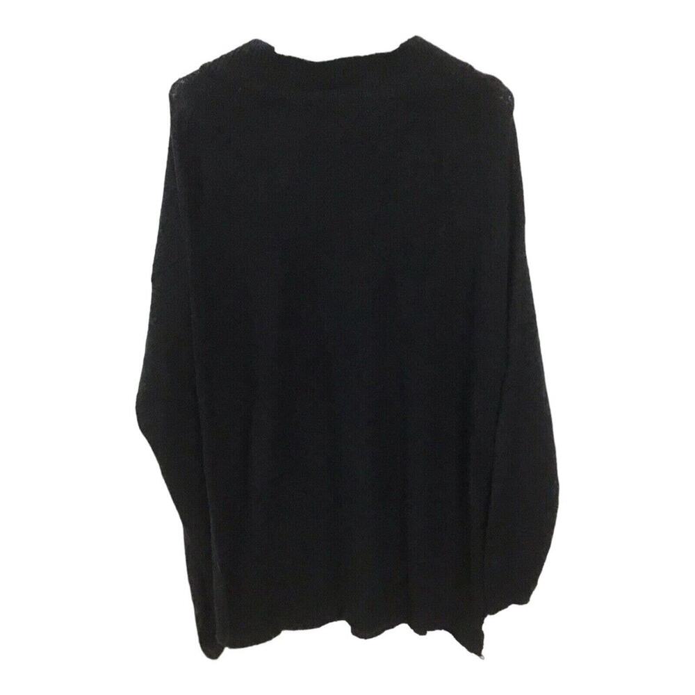 RDI Women’s Black Oversized Deep V-Neck Pullover Sweater Size M NWOT - Picture 7 of 11